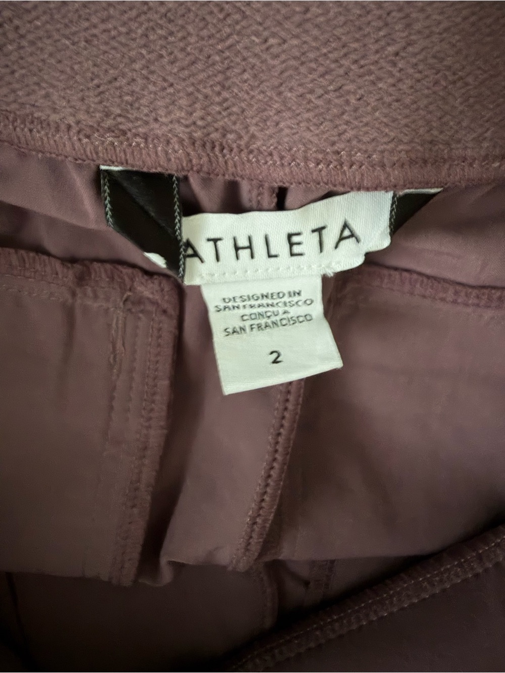 ATHLETA Brooklyn Heights High Rise Wide Leg Pant Sz 2 Mauve - Picture 7 of 7